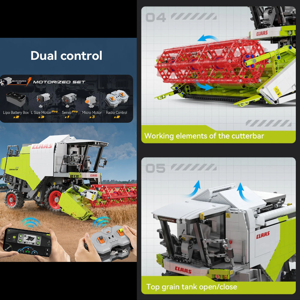 CaDA CLAAS DOMINATOR 370 – Ferngesteuertes Mähdrescher-Bauset