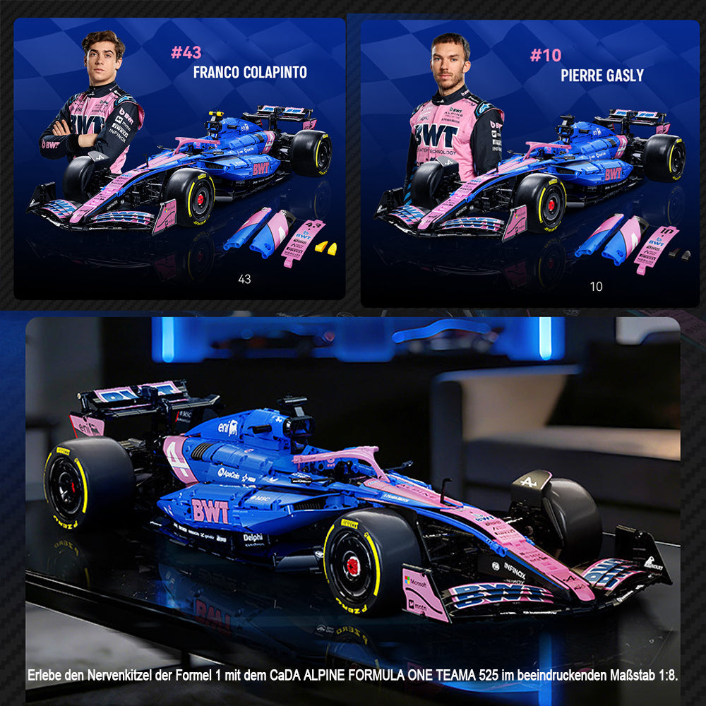CaDA F1 BWT ALPINE Formel 1 TEAM A525 Rennauto C64012W